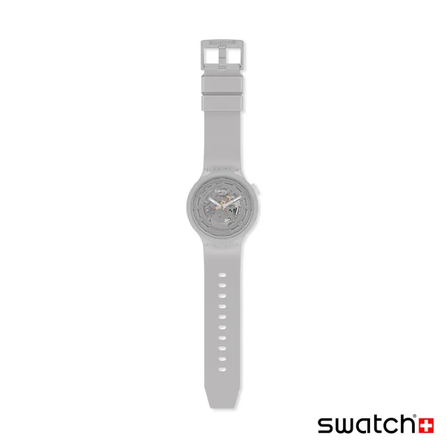 【SWATCH】生物陶瓷BIG BOLD系列手錶C-GREY 灰 瑞士錶 錶(47mm)