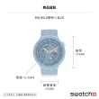 【SWATCH】生物陶瓷BIG BOLD系列手錶C-BLUE 粉藍 瑞士錶 錶(47mm)