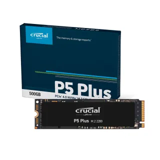 【Crucial 美光】P5 Plus 500GB PCIe M.2固態硬碟(讀：6600M/寫：3600M)