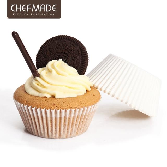 【美國Chefmade】杯子蛋糕 馬芬耐熱烘焙紙模-100入(CM044)