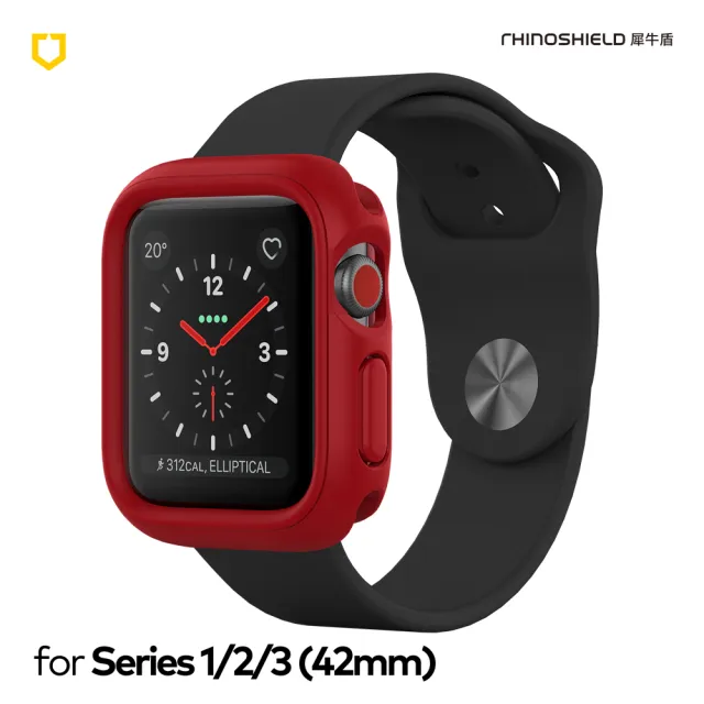 【RHINOSHIELD 犀牛盾】Apple Watch S1/2/3 42mm CrashGuard NX模組化防摔邊框保護殼