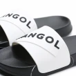 【KANGOL】拖鞋 白黑 大LOGO 橡膠 一片拖 防水耐磨 男女(6025220100)
