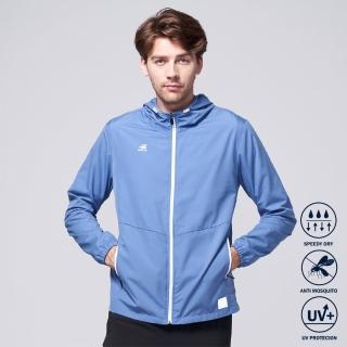 【BATIS 巴帝斯】抗 UV 輕量防風標語運動外套 - 男 - 兩色(風衣外套)