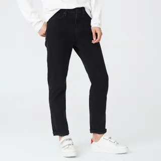 【GAP】男裝 寬鬆錐形牛仔褲 輕透氣系列-黑色(695992)