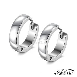 【AchiCat】耳環．易扣．耳針式．低敏(白色情人節禮物．面寬約3mm/4mm)