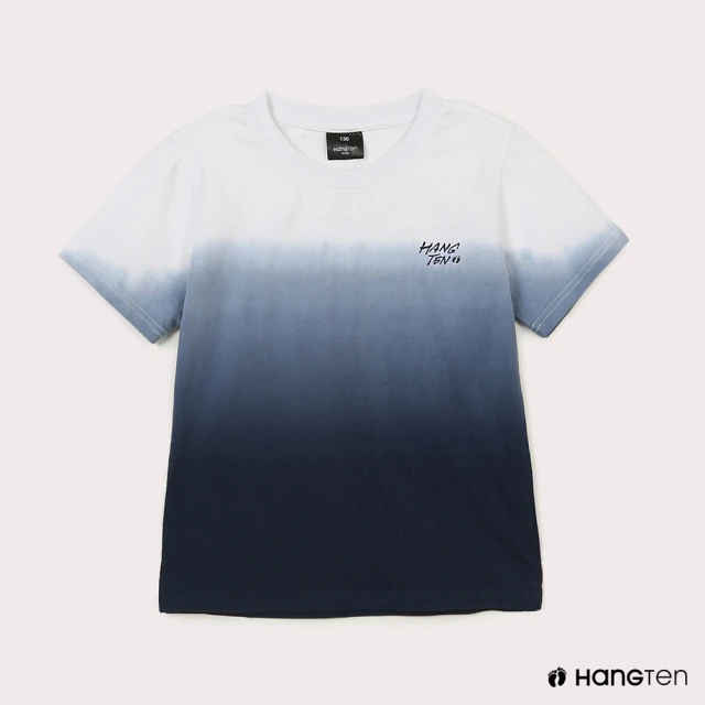 【Hang Ten】男童-漸層設計短袖T恤-深藍