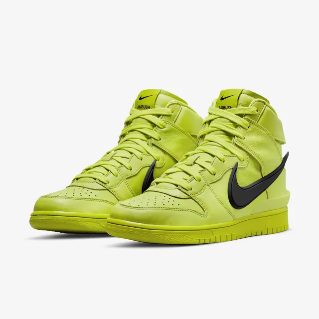 NIKE 耐吉 DUNK HIGH AMBUSH FLASH LIME 限量聯名 螢光綠 高筒(CU7544-300)