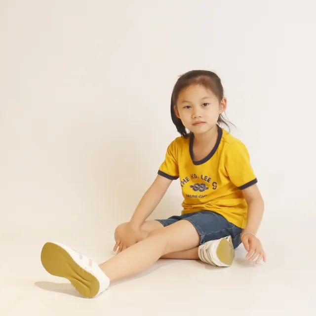 【Lee 官方旗艦】童裝 短袖T恤 / 繩索印花 太陽黃 標準版型(LL20019966P)