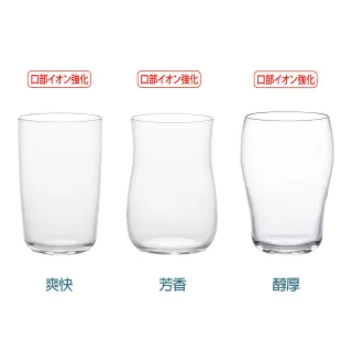 【ADERIA】日本薄口強化啤酒杯 三件組 三款各一 玻璃杯(啤酒杯 玻璃杯)