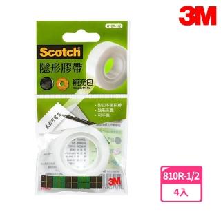 【3m】810r-1/2 scotch隱形膠帶補充包 12mmx11.4m(4入1包)