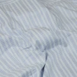 【ROBERTA 諾貝達】台灣製 合身版 親膚性佳 速乾條紋短袖襯衫(淺藍)