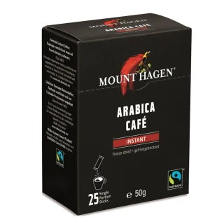 【Mount Hagen】德國進口 公平貿易即溶咖啡粉2入組(2g x 25 x 2入)