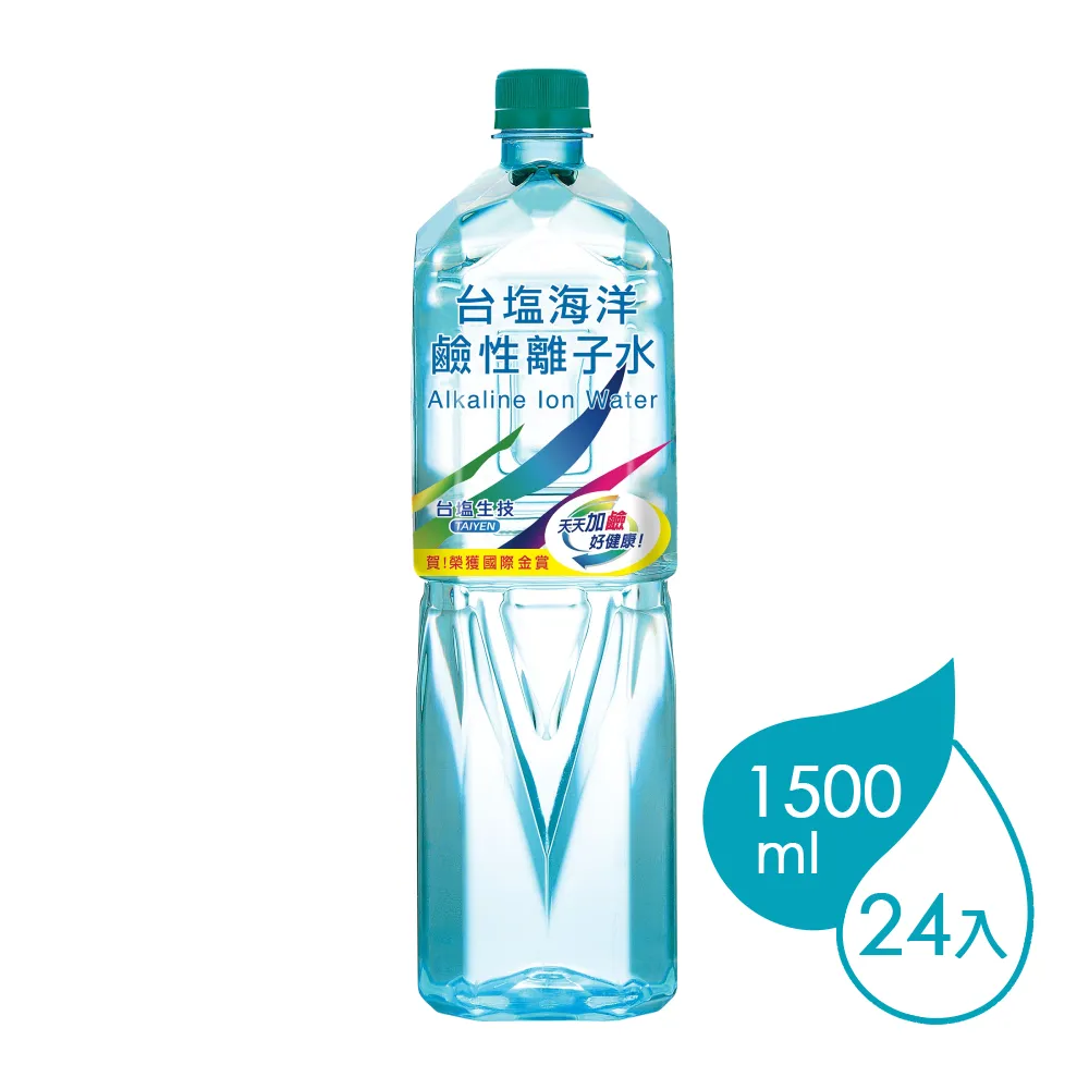 【台鹽】海洋鹼性離子水1500mlx2箱(共24入;週期購)