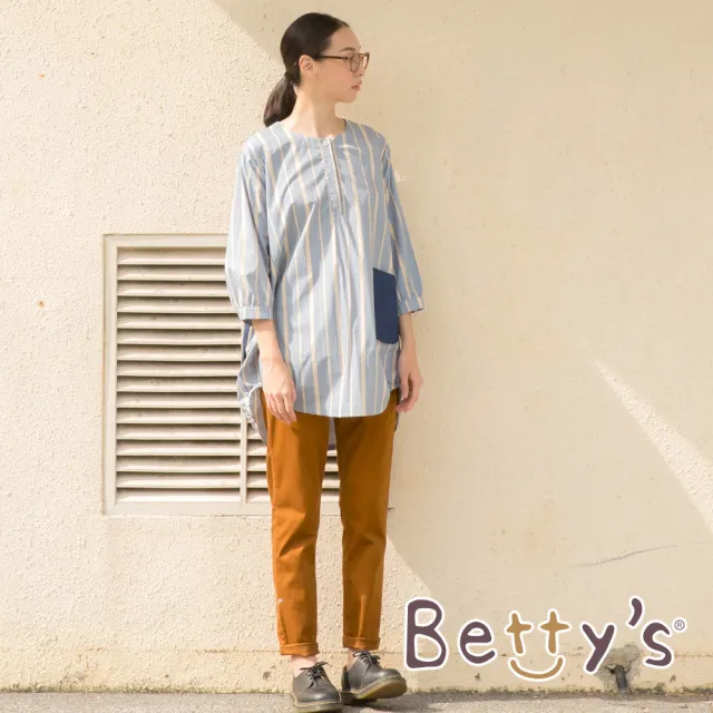 【betty’s 貝蒂思】腰圍拼接素面長褲(駝色)