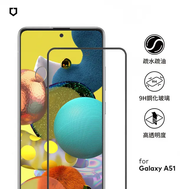 【RHINOSHIELD 犀牛盾】Samsung Galaxy A41/A51/A71 9H 3D滿版玻璃保護貼(3D曲面滿版)
