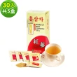 【金蔘】6年根韓國高麗紅蔘茶(30包 盒 共5盒)