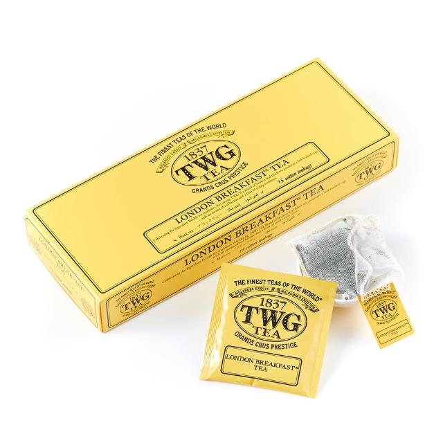 【TWG Tea】手工純棉茶包 倫敦早餐茶 15包/盒(London Breakfast Tea;紅茶)