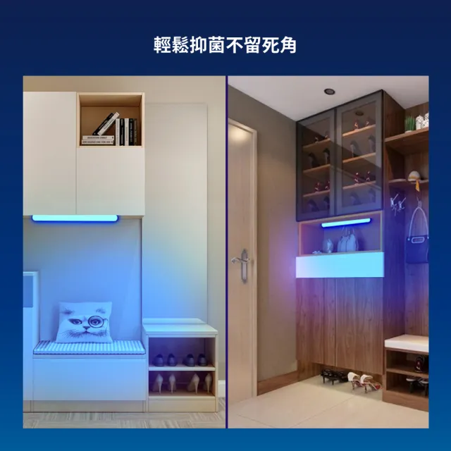 【Philips 飛利浦】UV-C感應語音殺菌燈+抑菌燈 超值組(PU002)