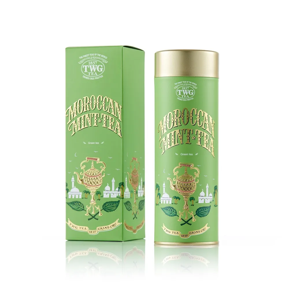 【TWG Tea】頂級訂製茗茶 摩洛哥薄荷綠茶 100g/罐(Moroccan Mint Tea;綠茶)