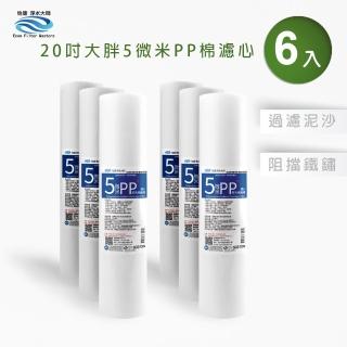 【怡康】20吋大胖5微米PP濾心6入(本商品不含安裝)