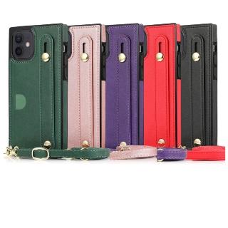 【Didoshop】iPhone12/12 pro 6.1吋 斜跨腕帶手機皮套(FS215)