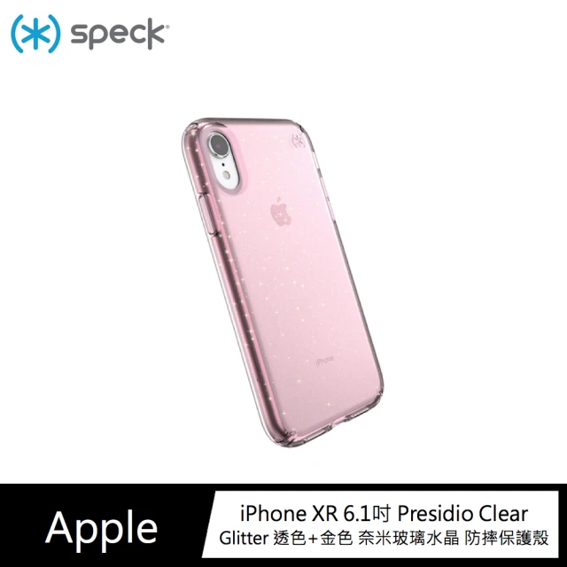 Speck iPhone XR Presidio Clear+Glitter 透色+金色奈米玻璃水晶防摔保護殼