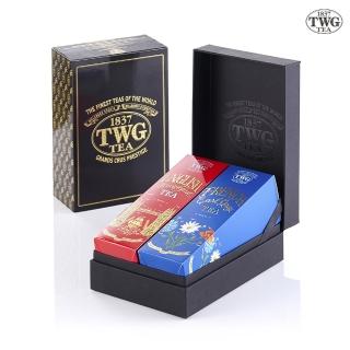【TWG Tea】時尚茶罐雙入禮盒組 英式早餐茶100g+法式伯爵茶100g(紅茶)