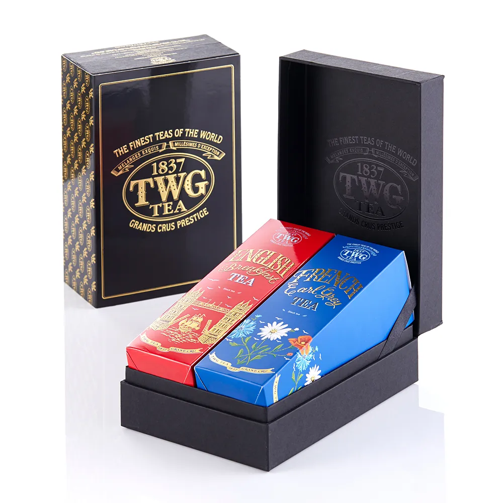 【TWG Tea】時尚茶罐雙入禮盒組 英式早餐茶100g+法式伯爵茶100g(紅茶)