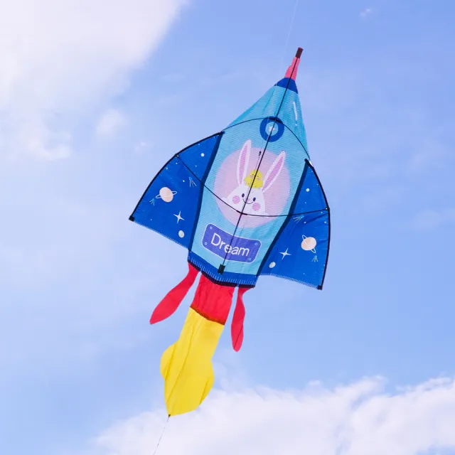 【888ezgo】火箭造型彩色風箏（80*279）（全配/附150米輪盤線）