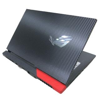 【Ezstick】ASUS ROG Strix G15 G513 G513QM 黑色卡夢紋機身貼(含上蓋貼、鍵盤週圍貼)