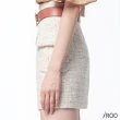 【iROO】珍珠花呢口袋短裙