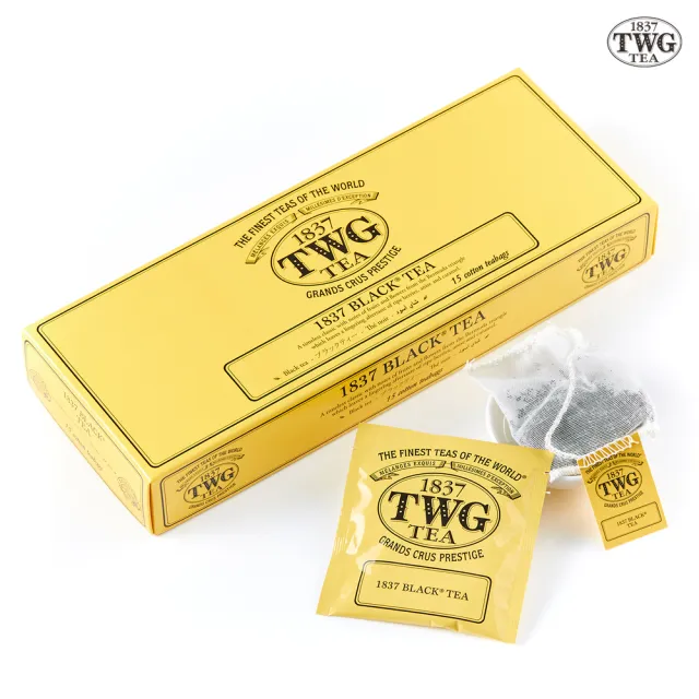 TWG Tea】手工純棉茶包1837黑茶15包/盒(1837 Black Tea;黑茶) - momo