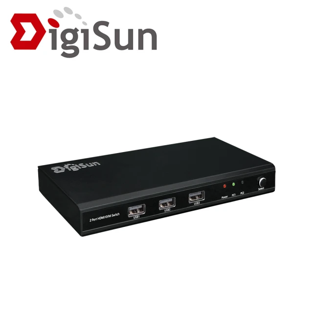 DigiSun 得揚 KV702 2埠 4K HDMI KVM 電腦控制切換器