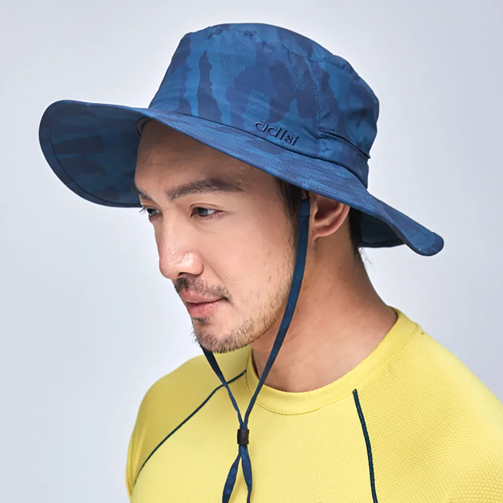 【ADISI】抗UV透氣快乾撥水印花大盤帽 AH21004(UPF50+ 防紫外線 防曬帽 遮陽帽)