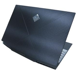 【Ezstick】HP OMEN HP 15-dh 15-dh1008TX 黑色卡夢紋機身貼(含上蓋貼、鍵盤週圍貼)