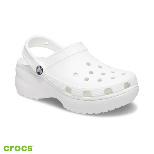 【Crocs】女鞋 經典厚底克駱格涼鞋(206750-100)