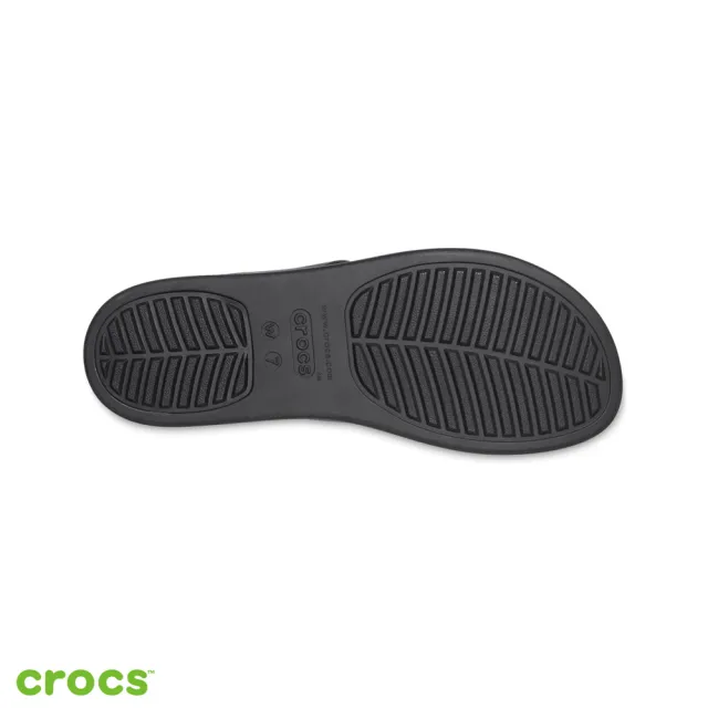 【Crocs】女鞋 布魯克林厚底中跟涼鞋(206219-060)