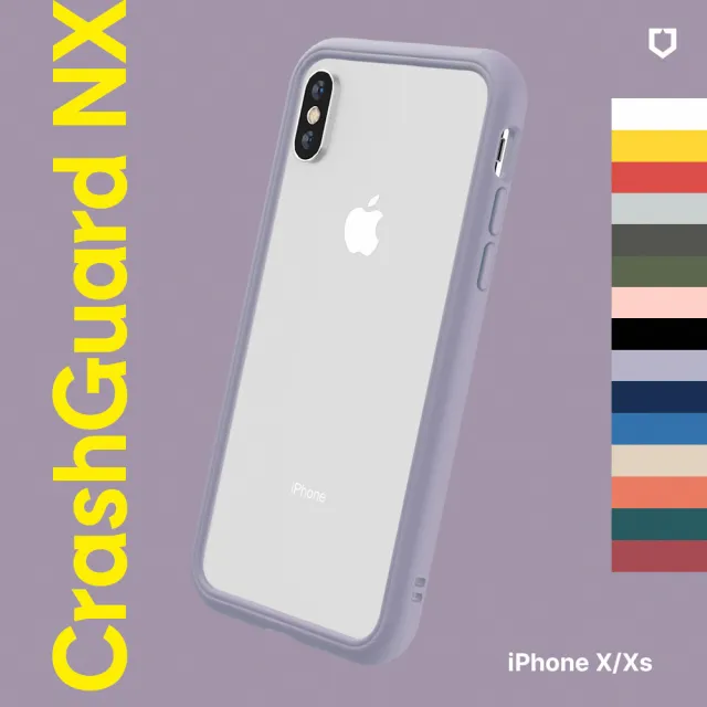 【RHINOSHIELD 犀牛盾】iPhone X/XS共用 5.8吋 CrashGuard NX 模組化防摔邊框殼(獨家耐衝擊材料 原廠出貨)