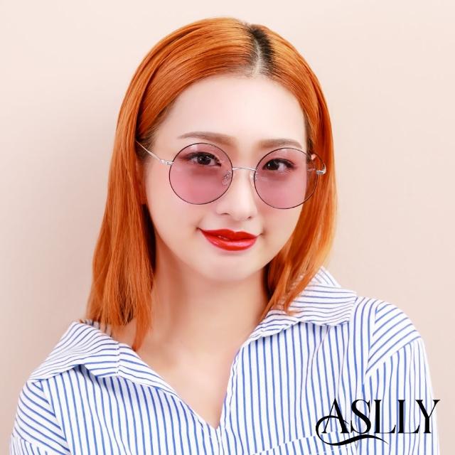 【ASLLY】S2035銀圓β鈦變色墨鏡