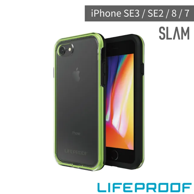 【LifeProof】iPhone SE3 / SE2 / 8 / 7 4.7吋 SLAM 防摔保護殼(黑/綠)