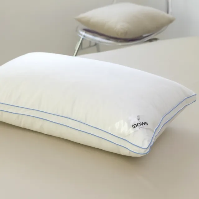 【iDOWN BEDDING】立體舒柔羽絨枕 1 入組(睡感柔軟、舒適、包覆 - 蓬鬆柔軟)