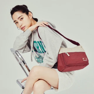 【Kinloch Anderson 金安德森】清新摩卡 造型斜側包(酒紅)