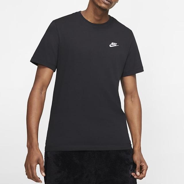 【NIKE 耐吉】上衣 男款 短袖上衣 運動 慢跑 健身 AS M NSW CLUB TEE 黑 AR4999-013(3S3779)