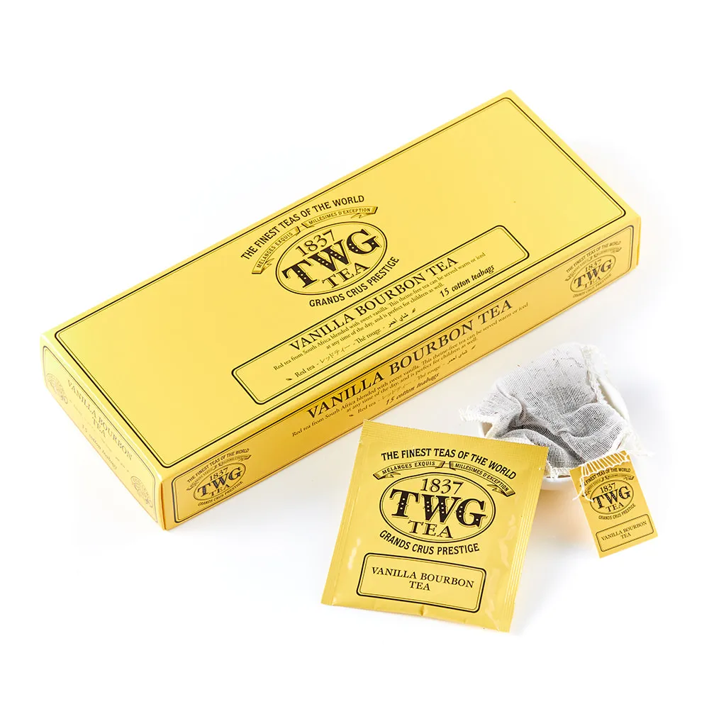 【TWG Tea】手工純棉茶包 波本香草紅茶 15包/盒(Vanilla Bourbon Tea;南非國寶茶)