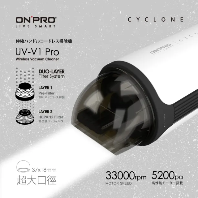 【ONPRO】UV-V1 Pro第二代迷你無線吸塵器