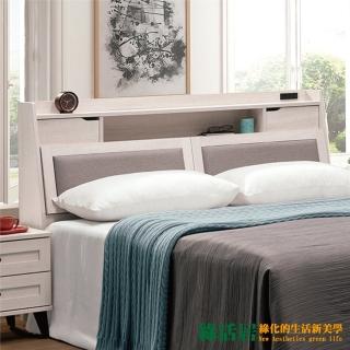 【綠活居】塔裡 現代6尺雙人加大貓抓皮革床頭箱(不含床底＋不含床墊)