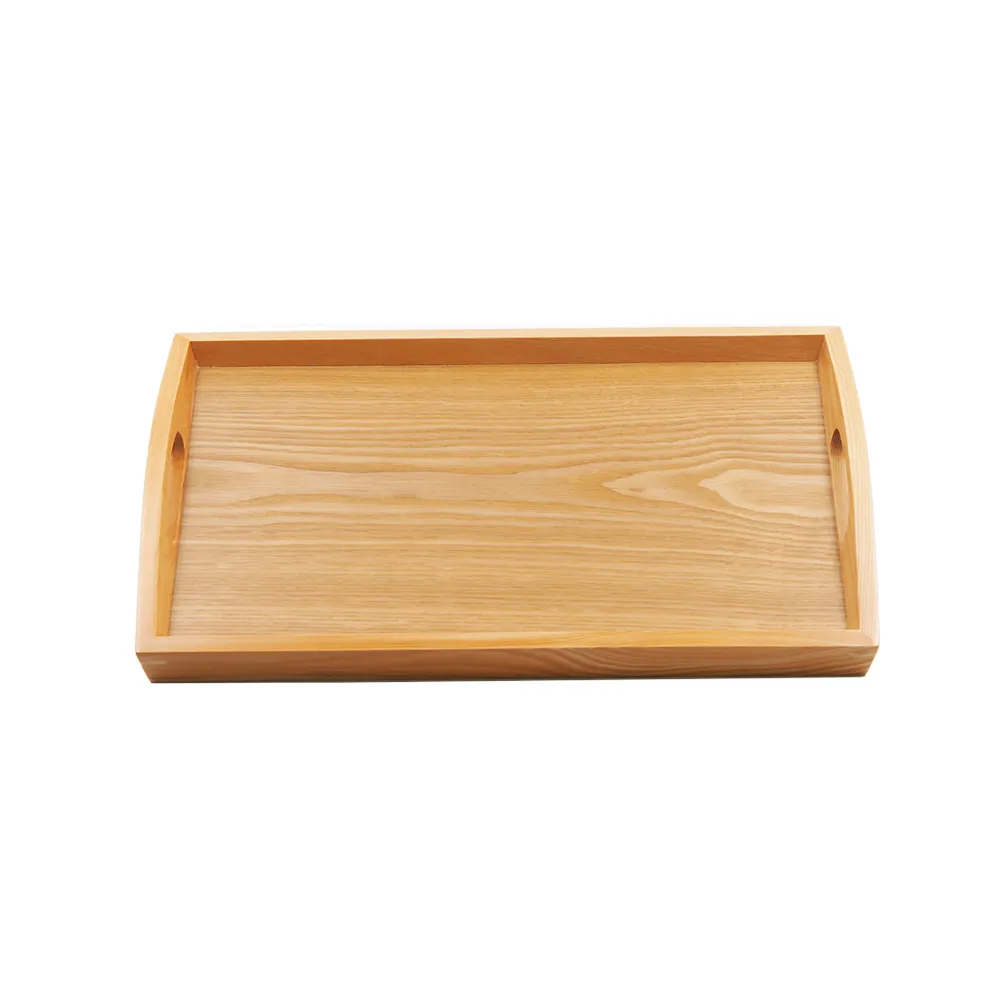 【菊川本味】鐵杉木托盤-長方弧把-39cm(木盤 木托盤 木餐盤 套餐盤 木質托盤 木質盤 火鍋盤 送餐盤)
