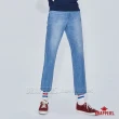 【BRAPPERS】女款 Boy Friend Jeans系列-中腰直向彈九分中直筒褲(淺藍)