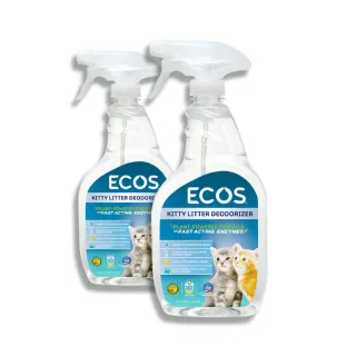 【ECOS】天然貓砂環境除臭劑(650ml 超值2入組 美國原裝 貓砂除臭/環境除臭)