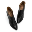 【GDC】真皮歐美質感極簡風時尚尖頭細跟踝短靴-黑色(027191-00)